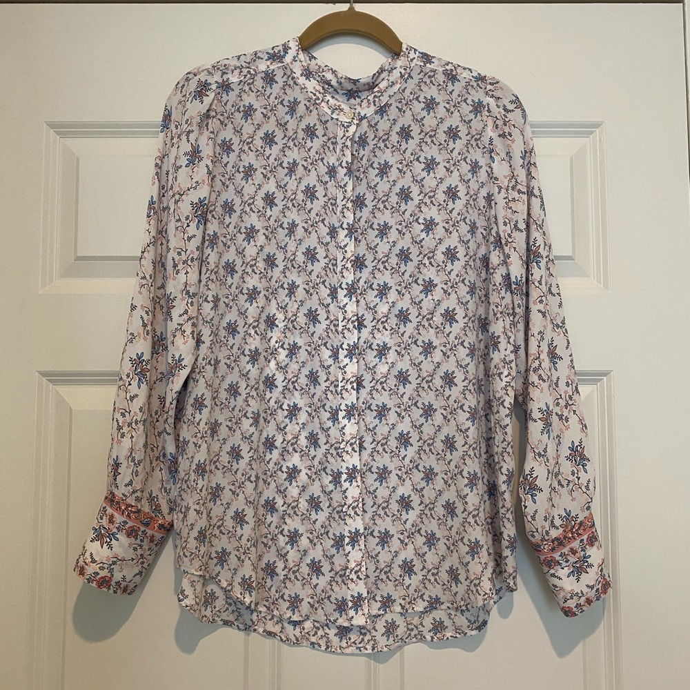 LOFT Floral Blouse/ Size M